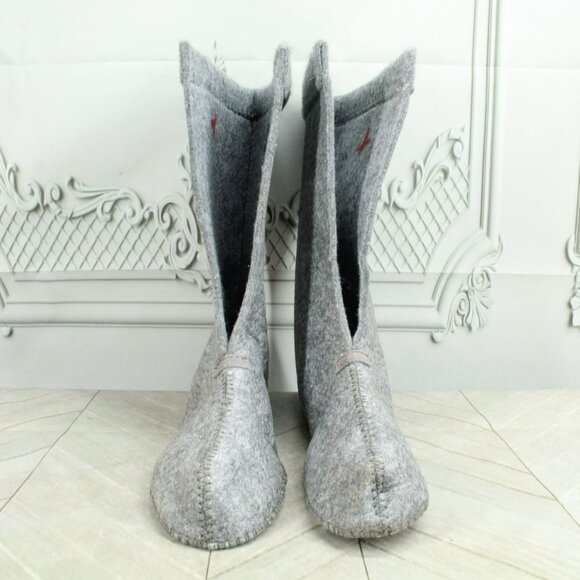 LL Bean Gray Wool Warm Replacement Boot Liner Inserts Size 7 - Picture 3 of 10